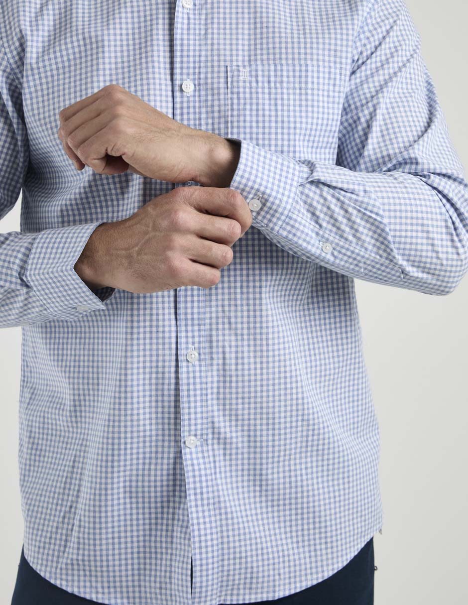 Camisa casual de algodón manga larga para hombre 9