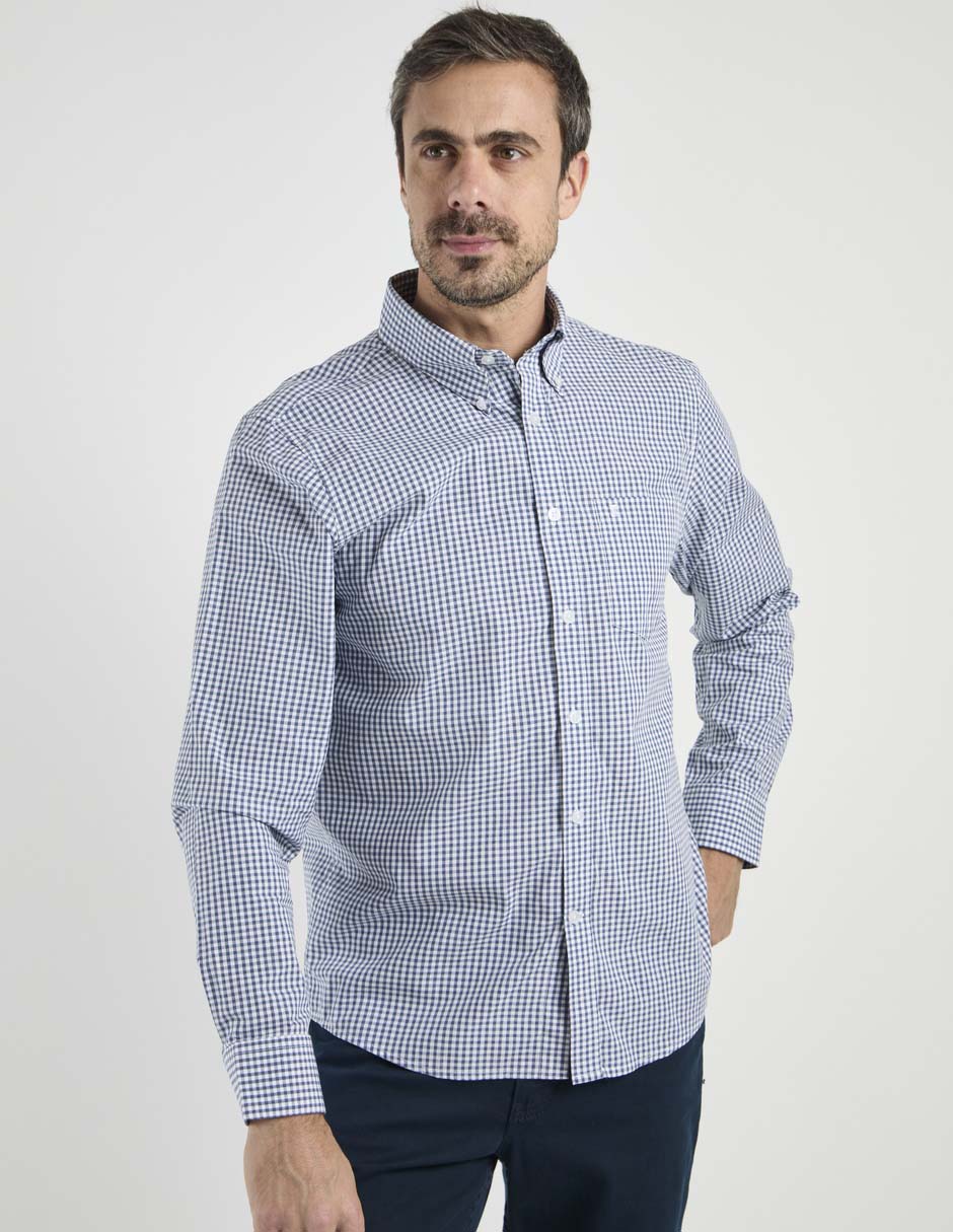 Camisa casual de algodón manga larga para hombre 7