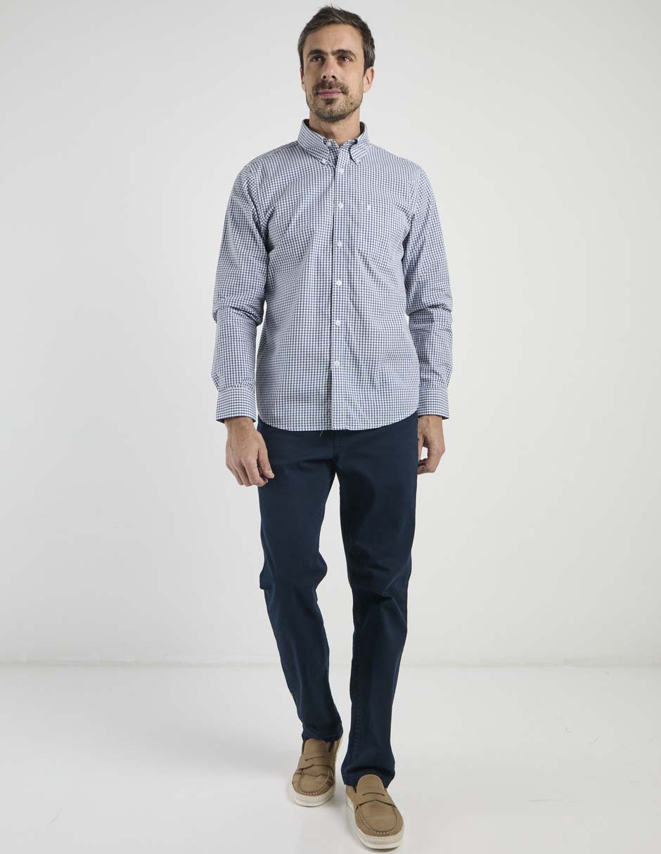 Camisa casual de algodón manga larga para hombre 8