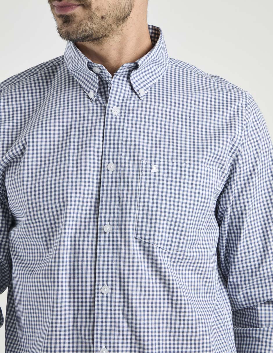 Camisa casual de algodón manga larga para hombre 9