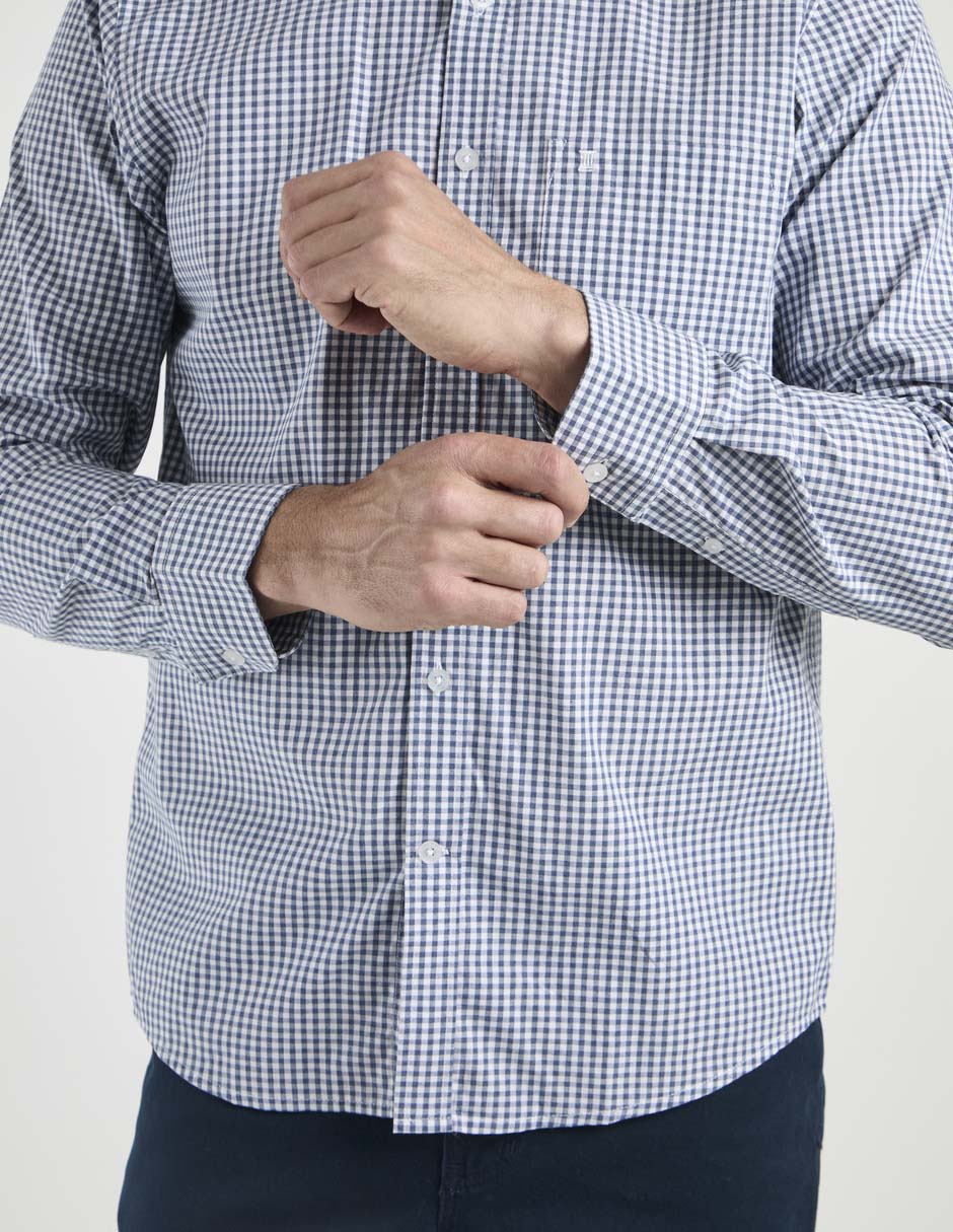 Camisa casual de algodón manga larga para hombre 10