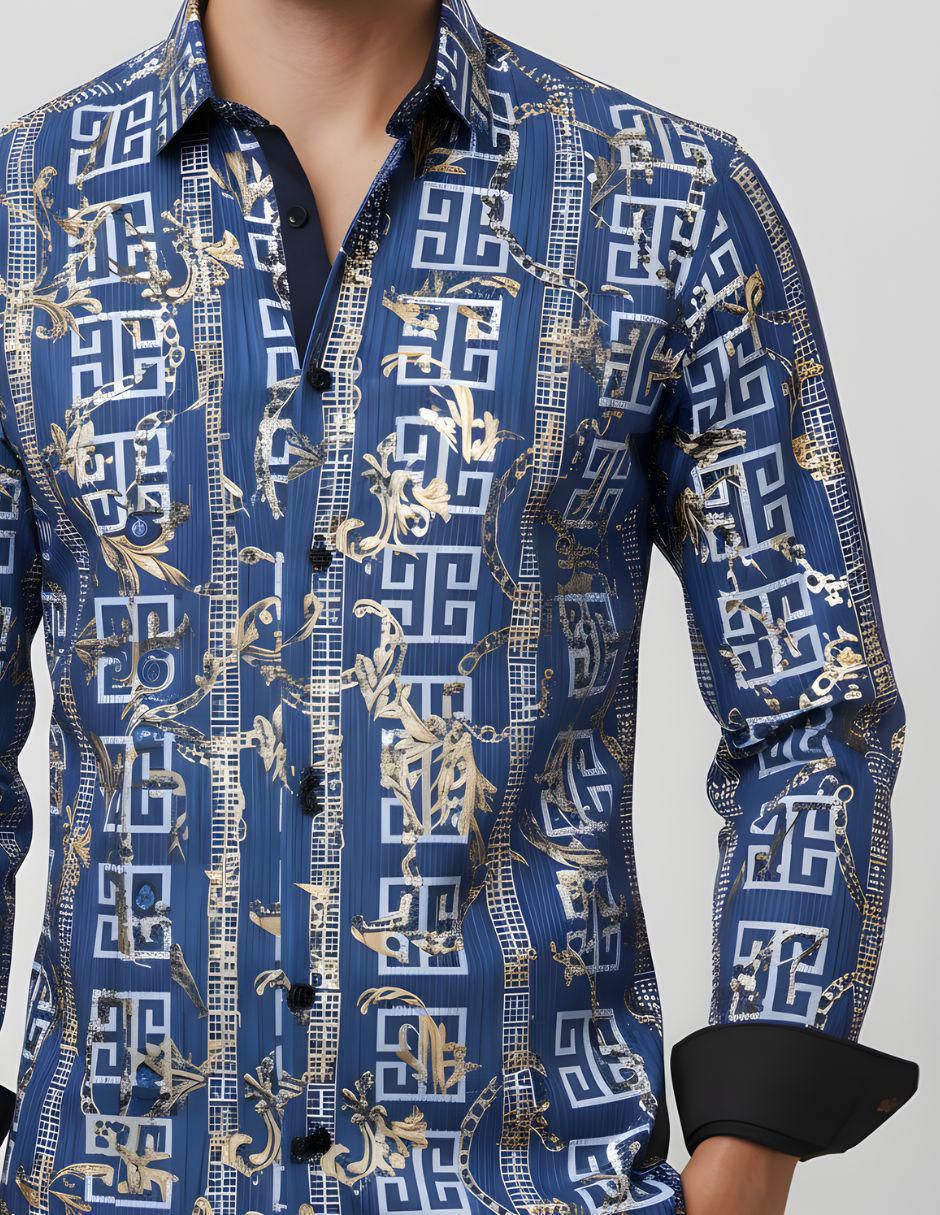 Camisa casual manga larga para hombre 3