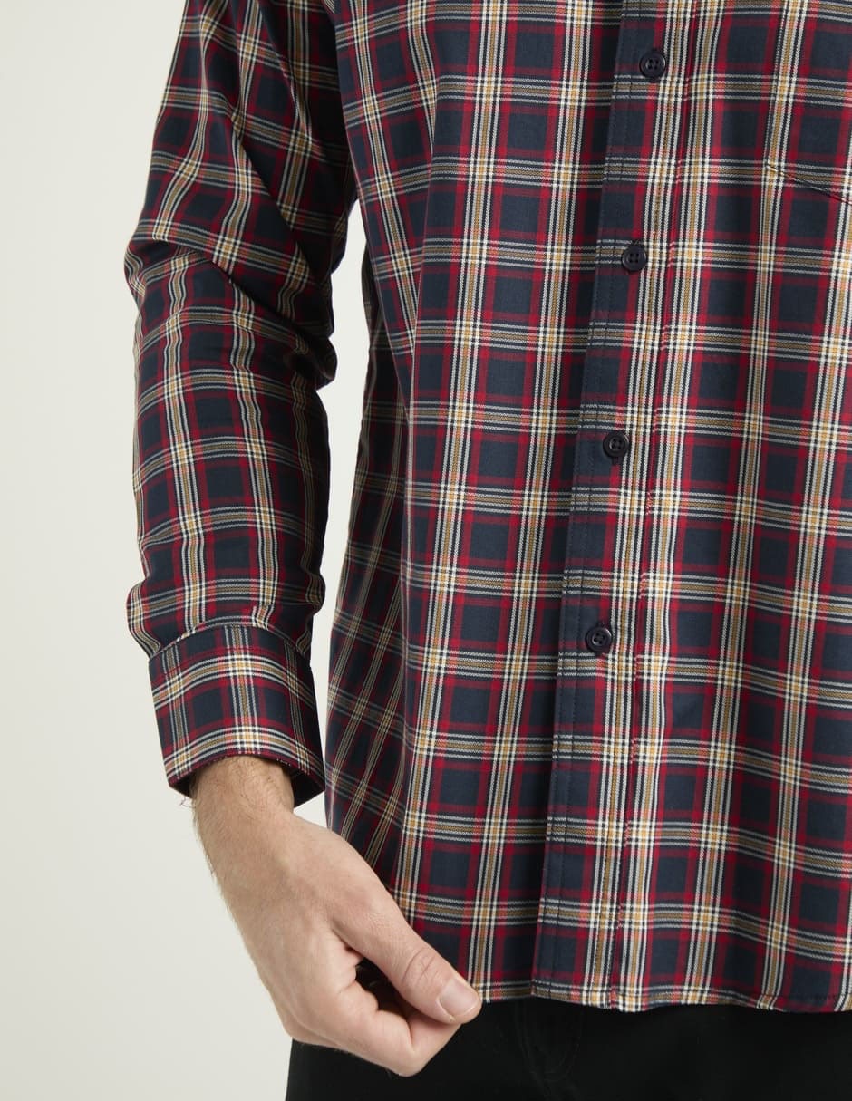 Camisa casual de algodón manga larga para hombre 10