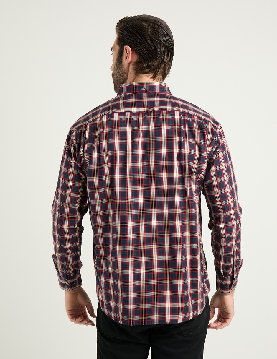 Camisa casual de algodón manga larga para hombre 11