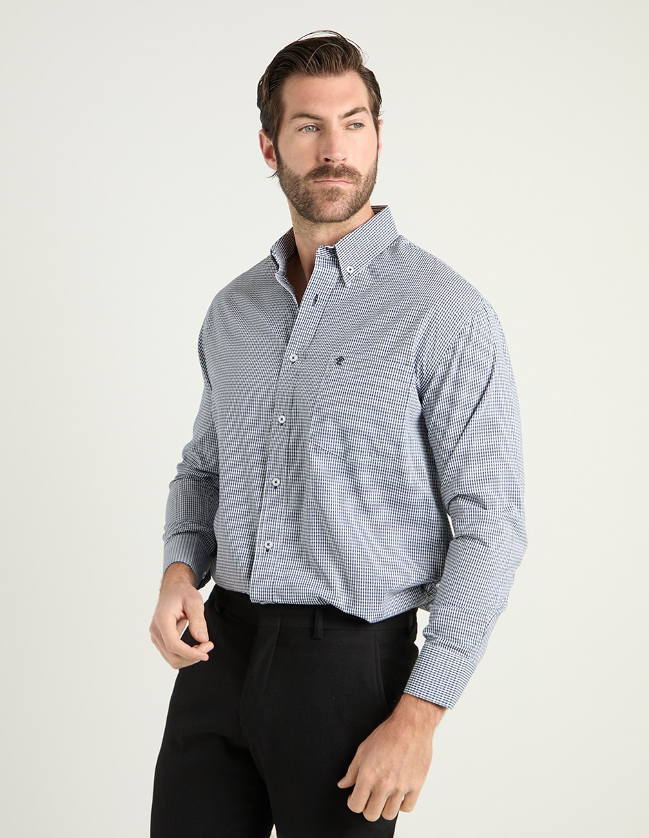 Camisa casual Cavalatty de algodón manga larga para hombre