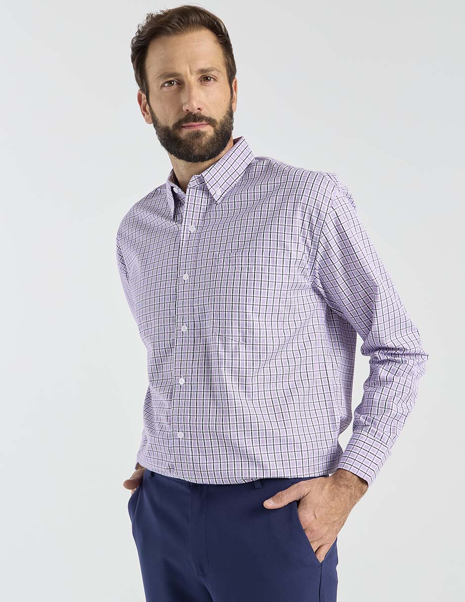 Camisa casual Cavalatti manga larga para hombre