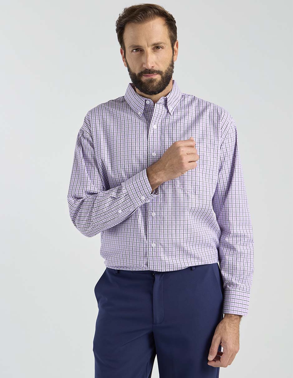 Camisa casual Cavalatti manga larga para hombre