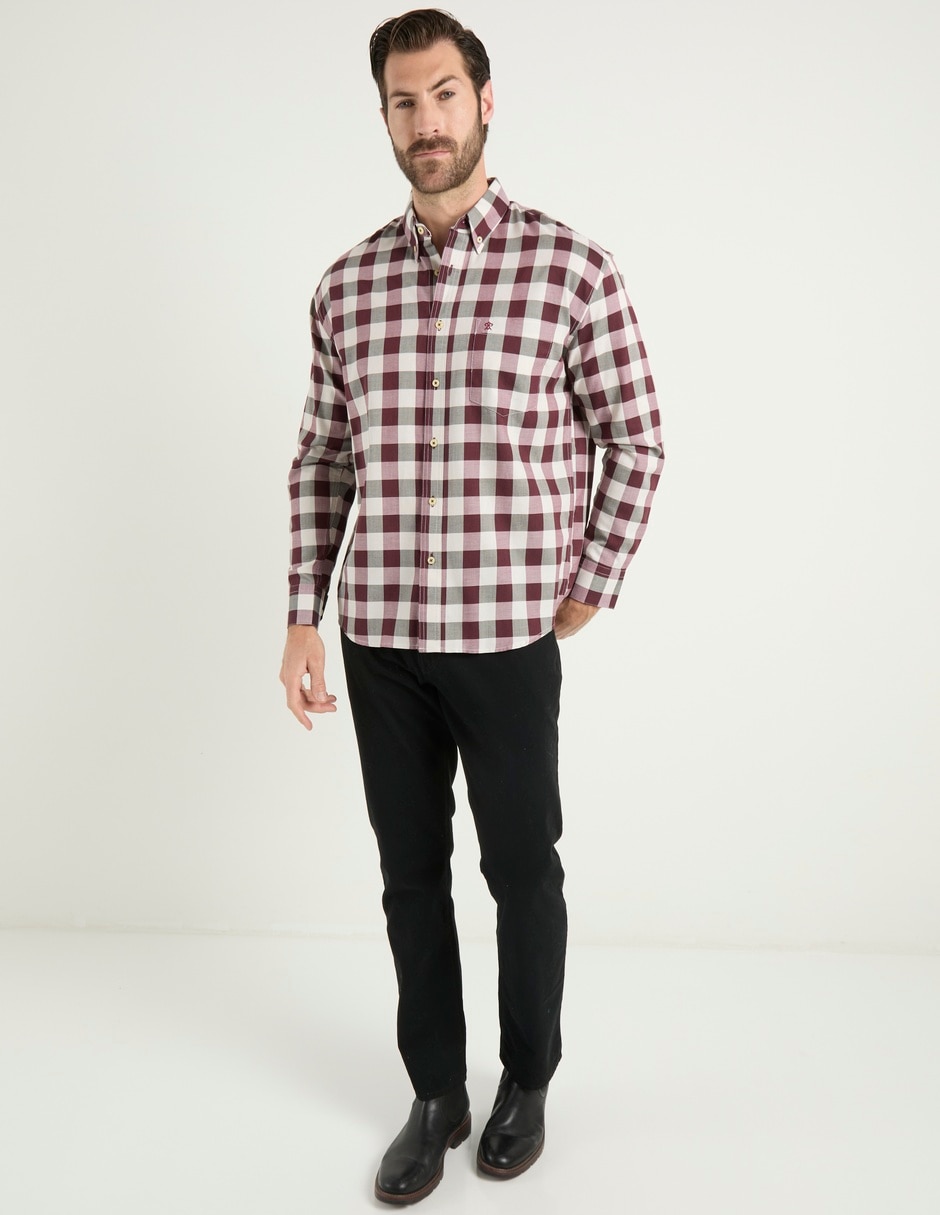 Camisa casual manga larga para hombre 7