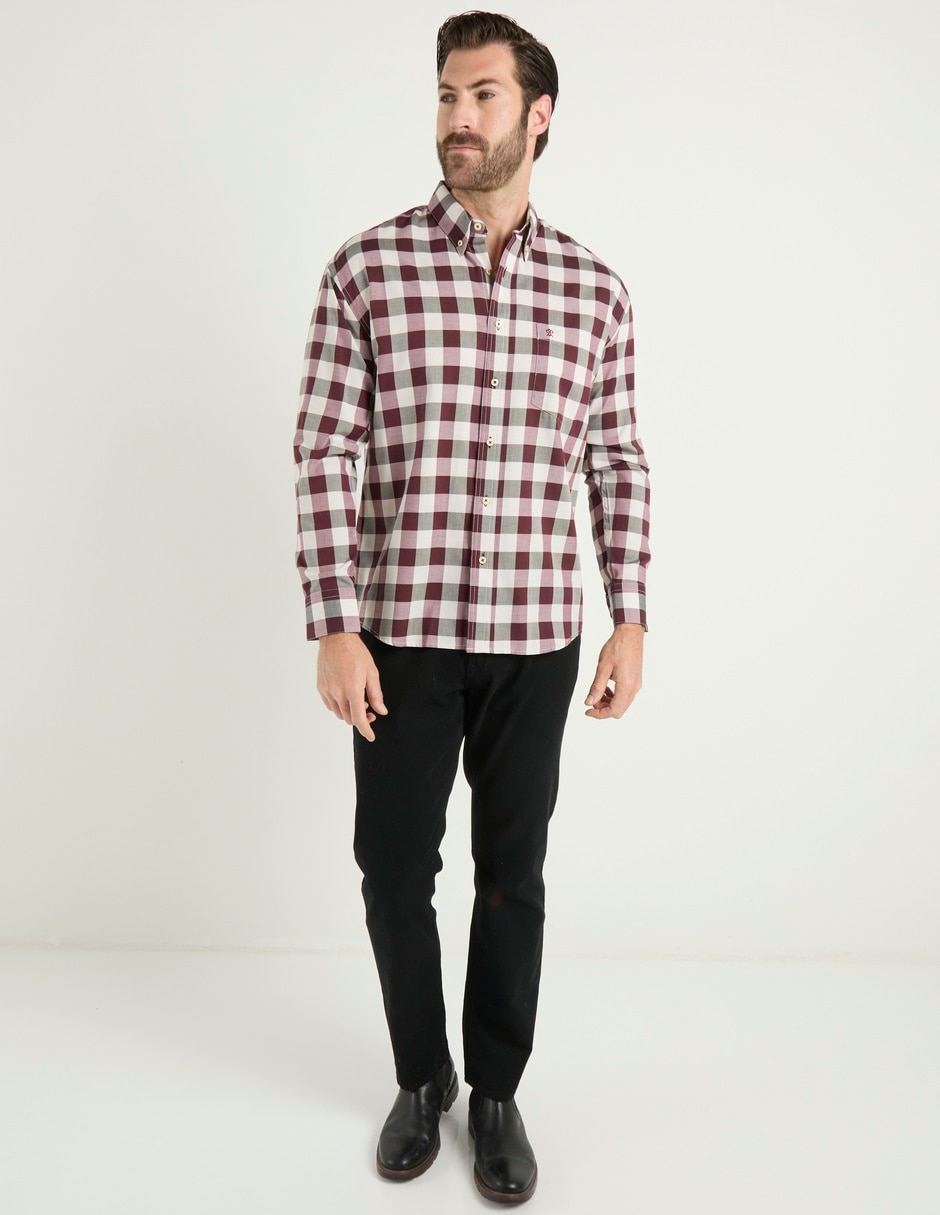Camisa casual manga larga para hombre 8