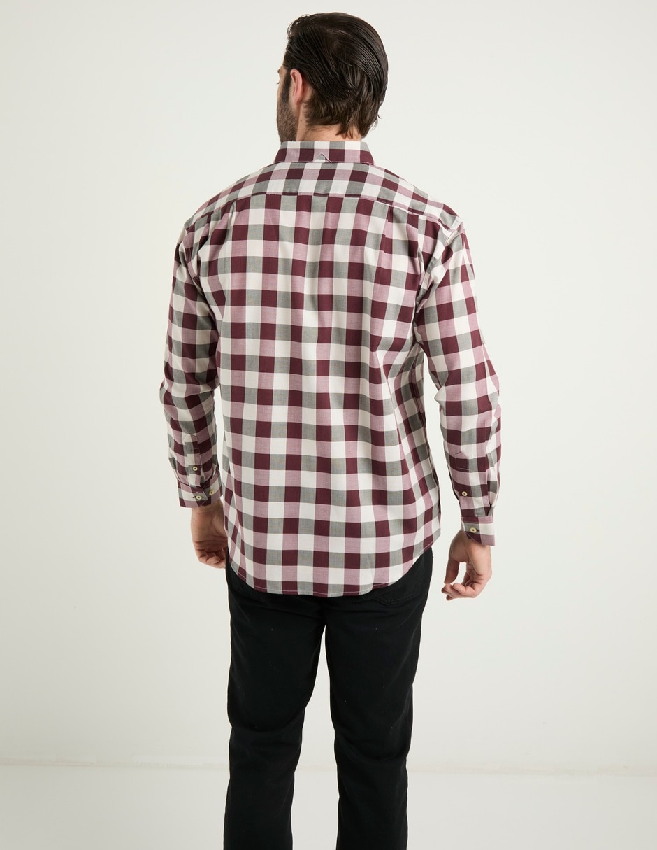 Camisa casual manga larga para hombre 11