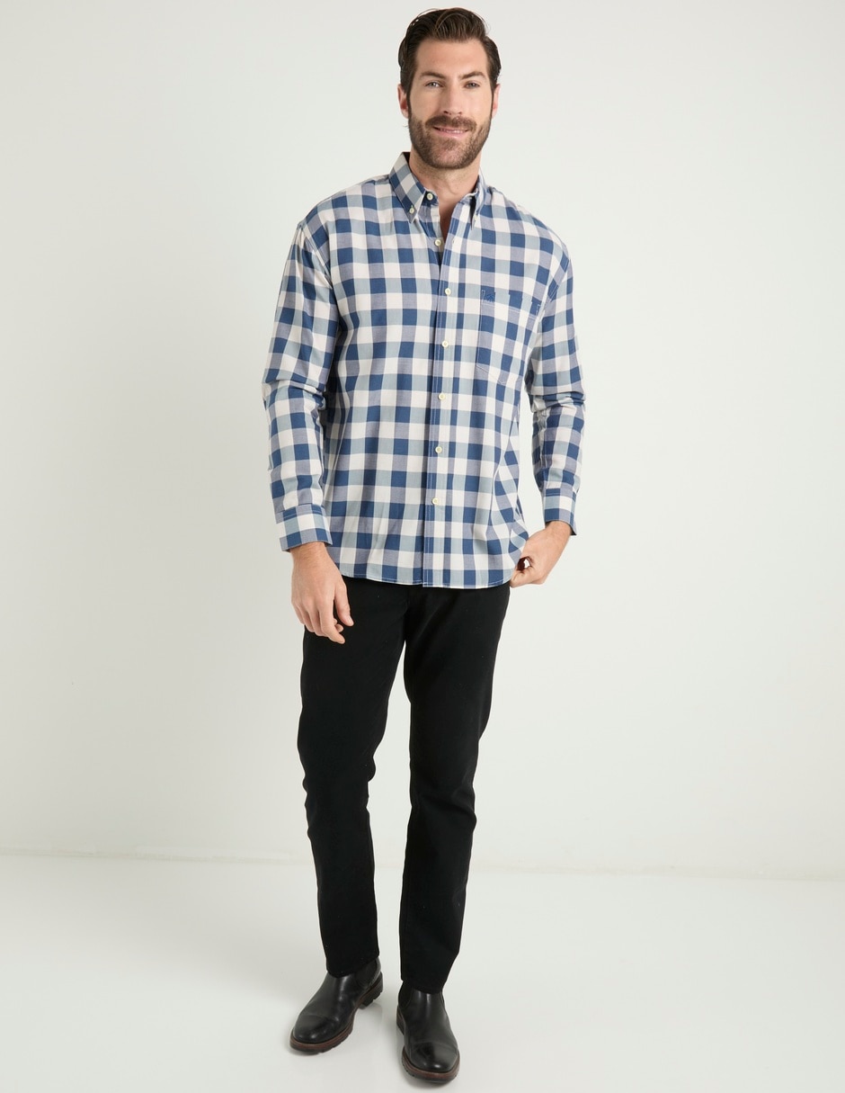 Camisa casual Cavalatti manga larga para hombre