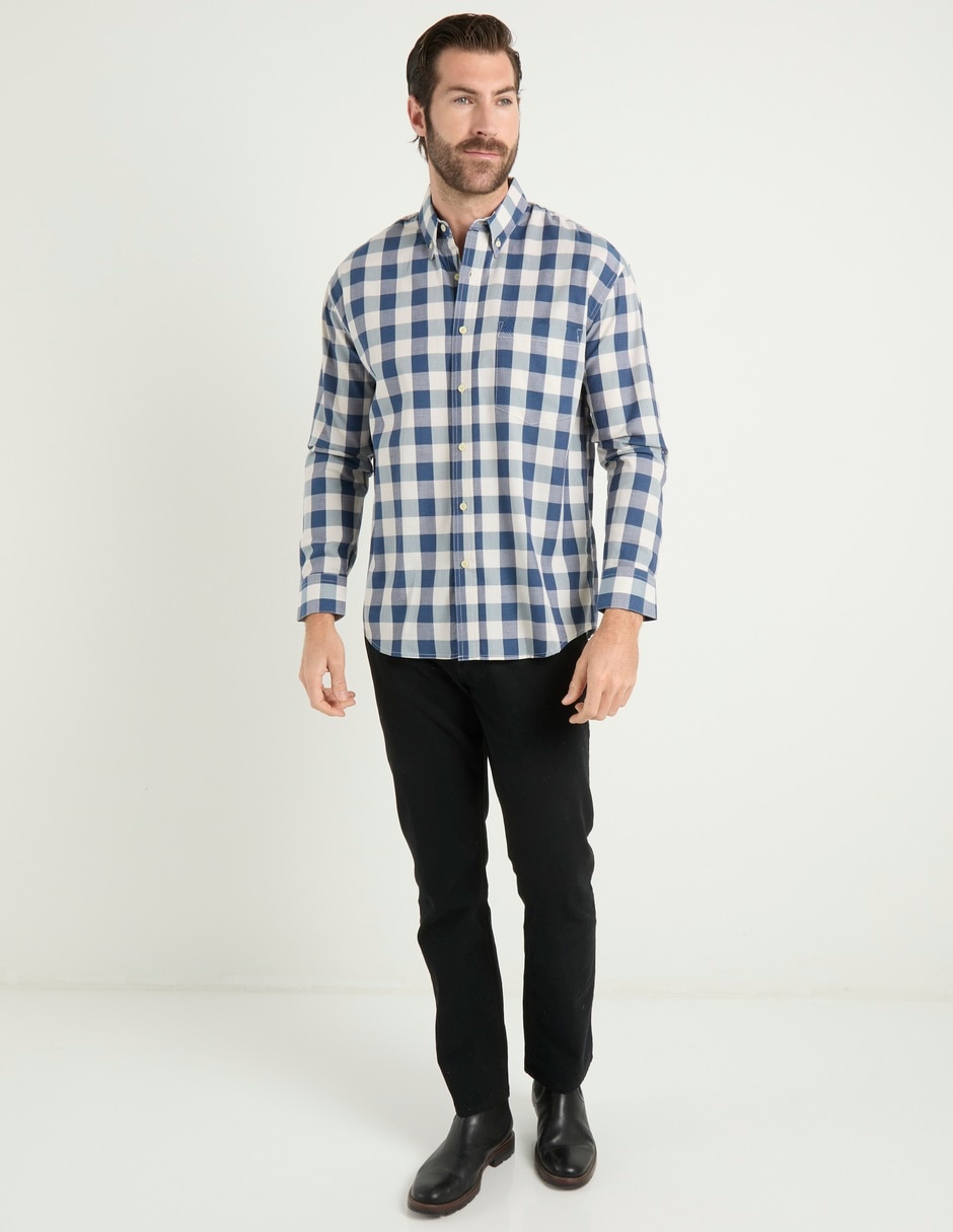Camisa casual Cavalatti manga larga para hombre
