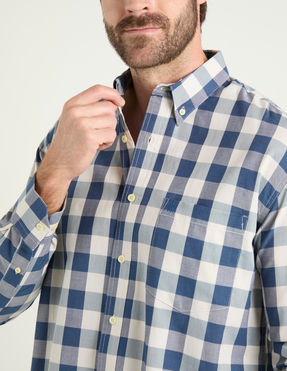 Camisa casual Cavalatti manga larga para hombre