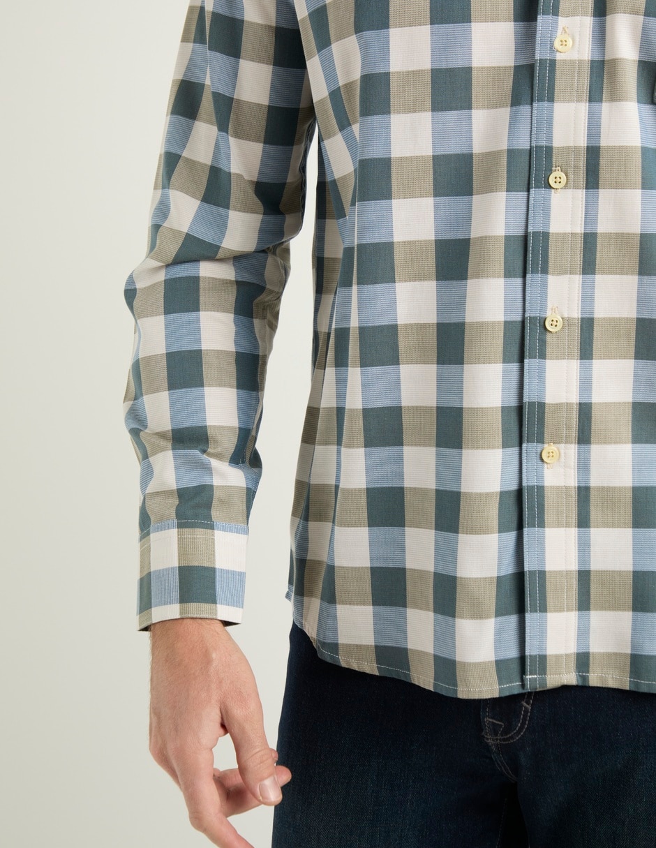 Camisa casual Cavalatti manga larga para hombre