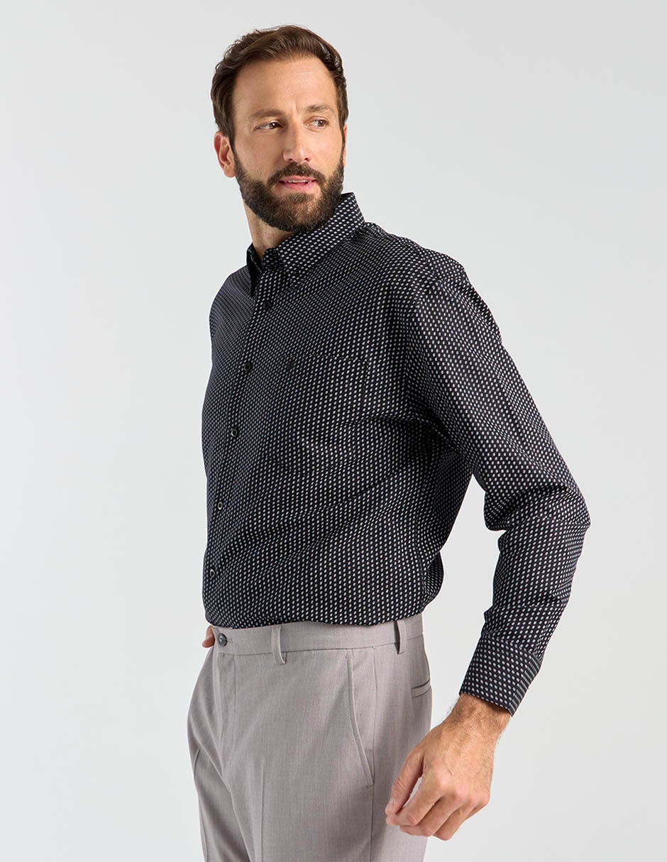 Camisa casual de algodón manga larga para hombre 7