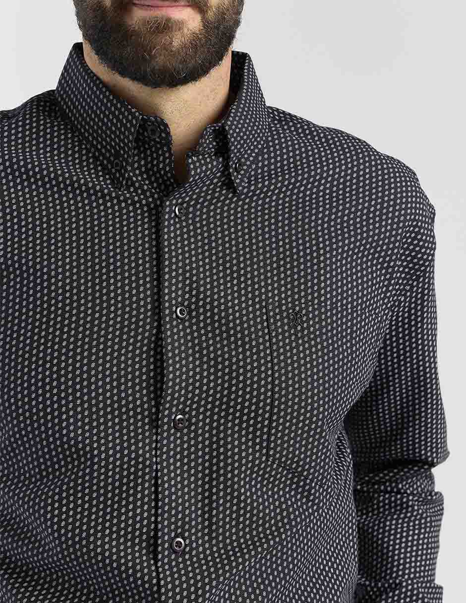 Camisa casual de algodón manga larga para hombre 9