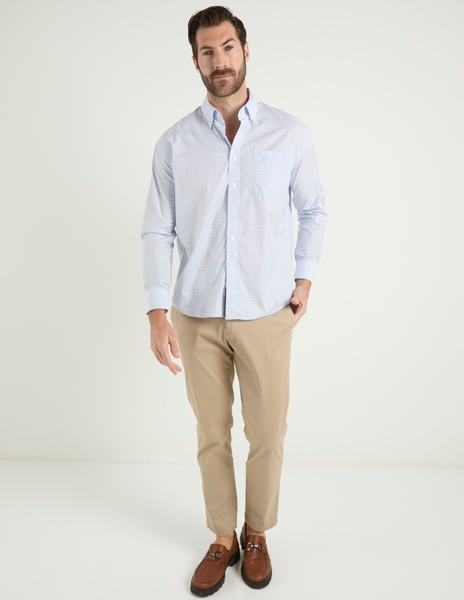 Camisa casual Cavalatti manga larga para hombre