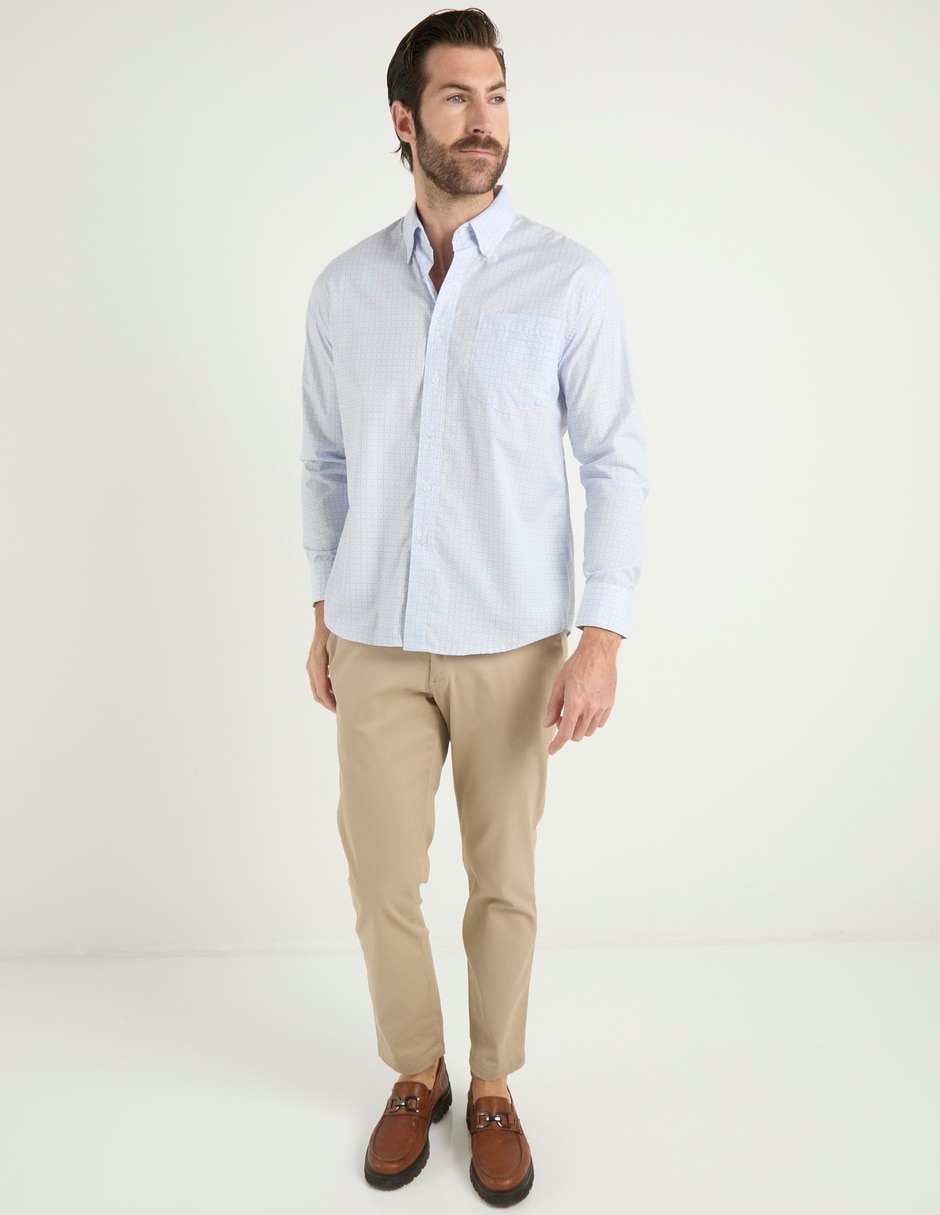 Camisa casual Cavalatti manga larga para hombre
