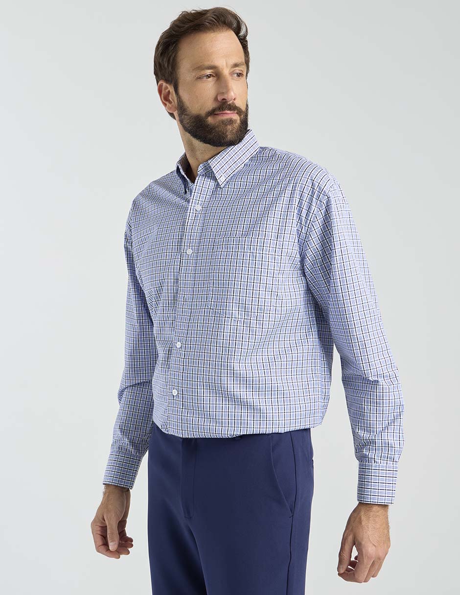 Camisa casual Cavalatti manga larga para hombre