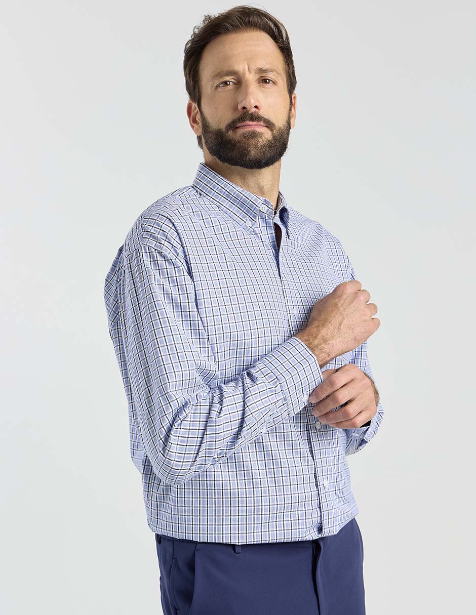 Camisa casual Cavalatti manga larga para hombre