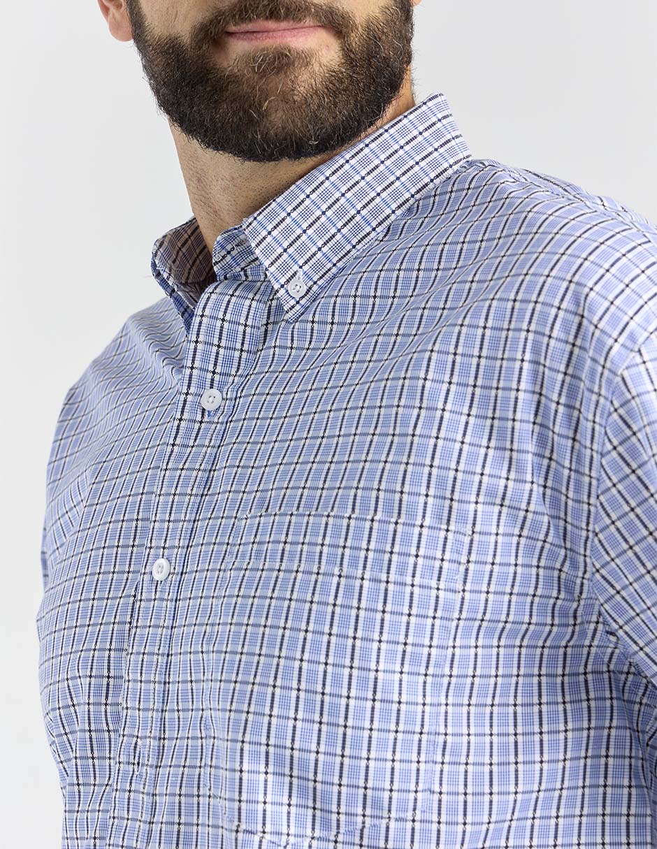 Camisa casual Cavalatti manga larga para hombre