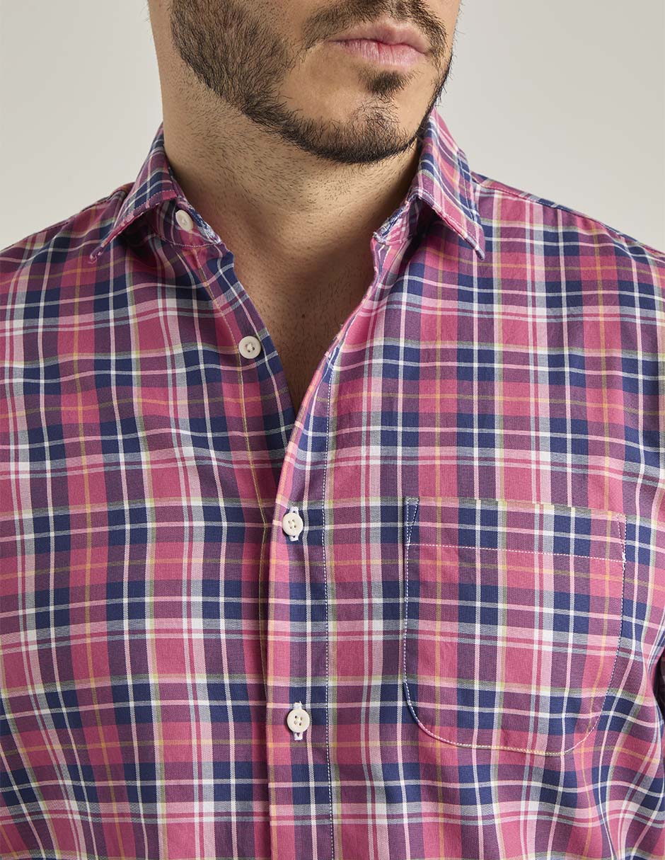 Camisa casual de algodón manga larga para hombre 9