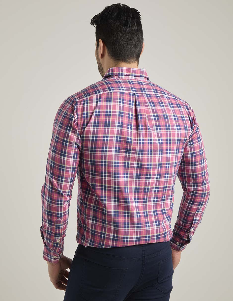 Camisa casual de algodón manga larga para hombre 11