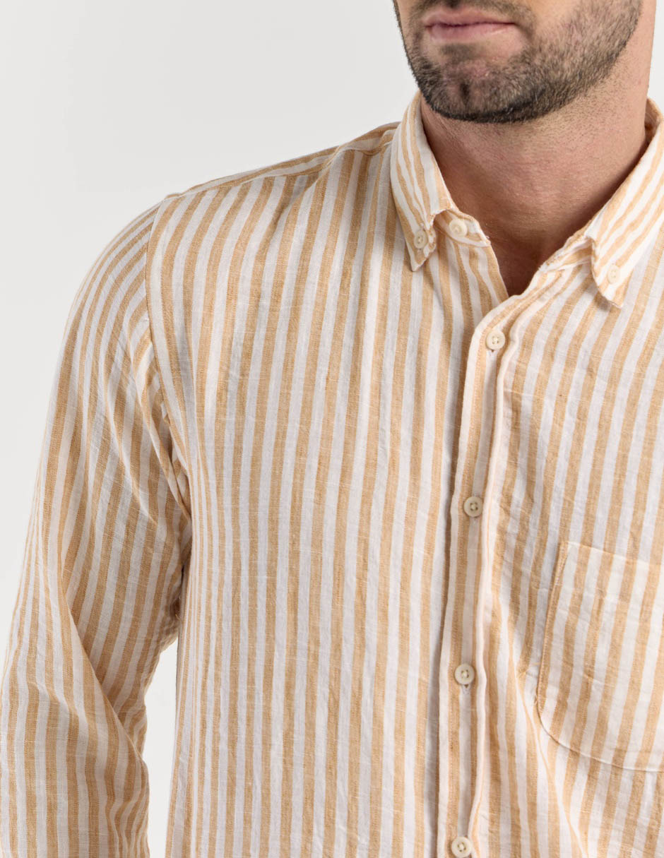 Camisa casual manga larga para hombre 9