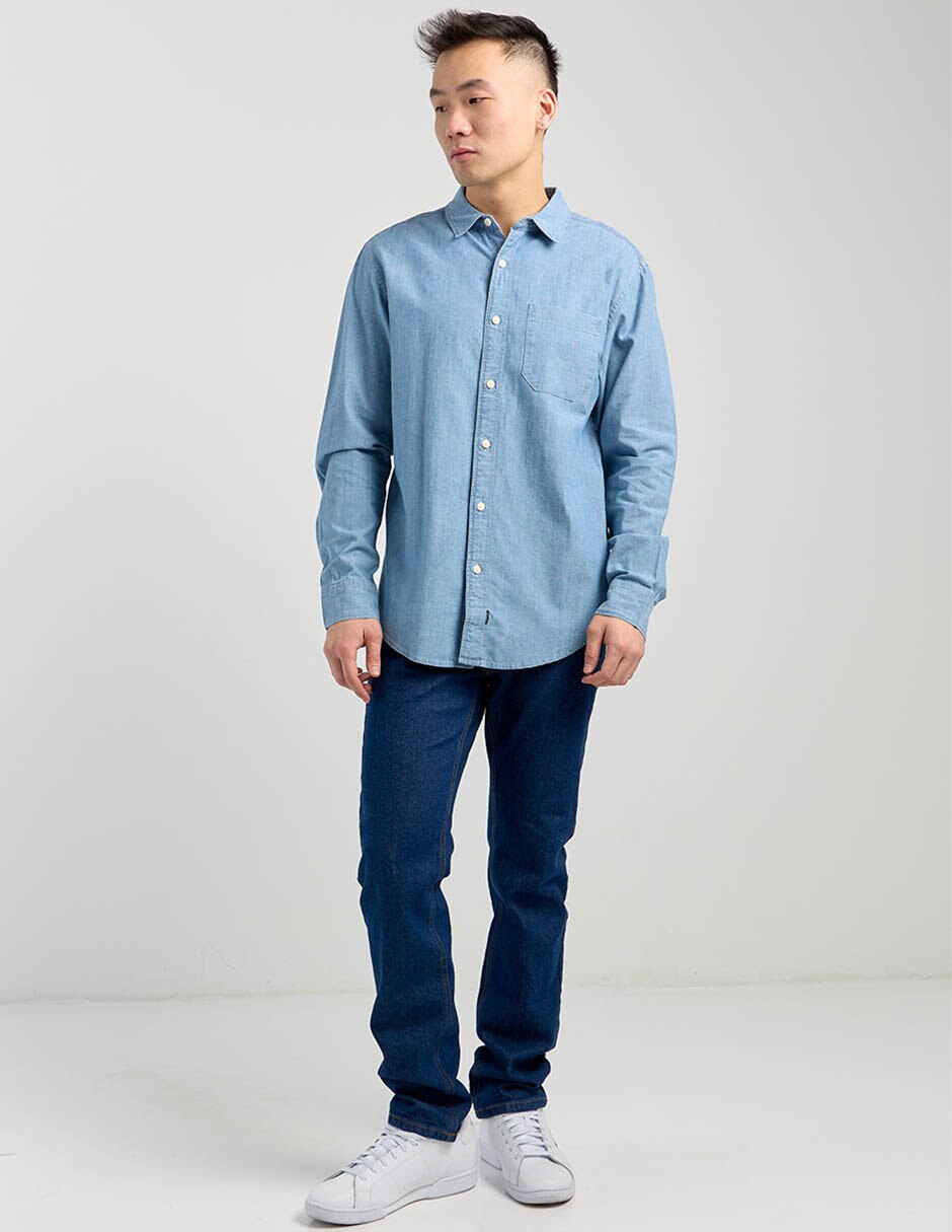 Camisa casual Dockers de algodón manga larga para hombre