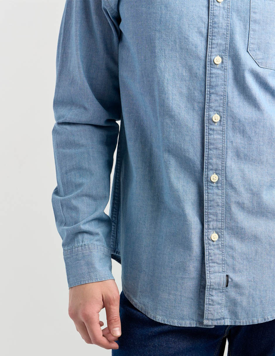 Camisa casual Dockers de algodón manga larga para hombre