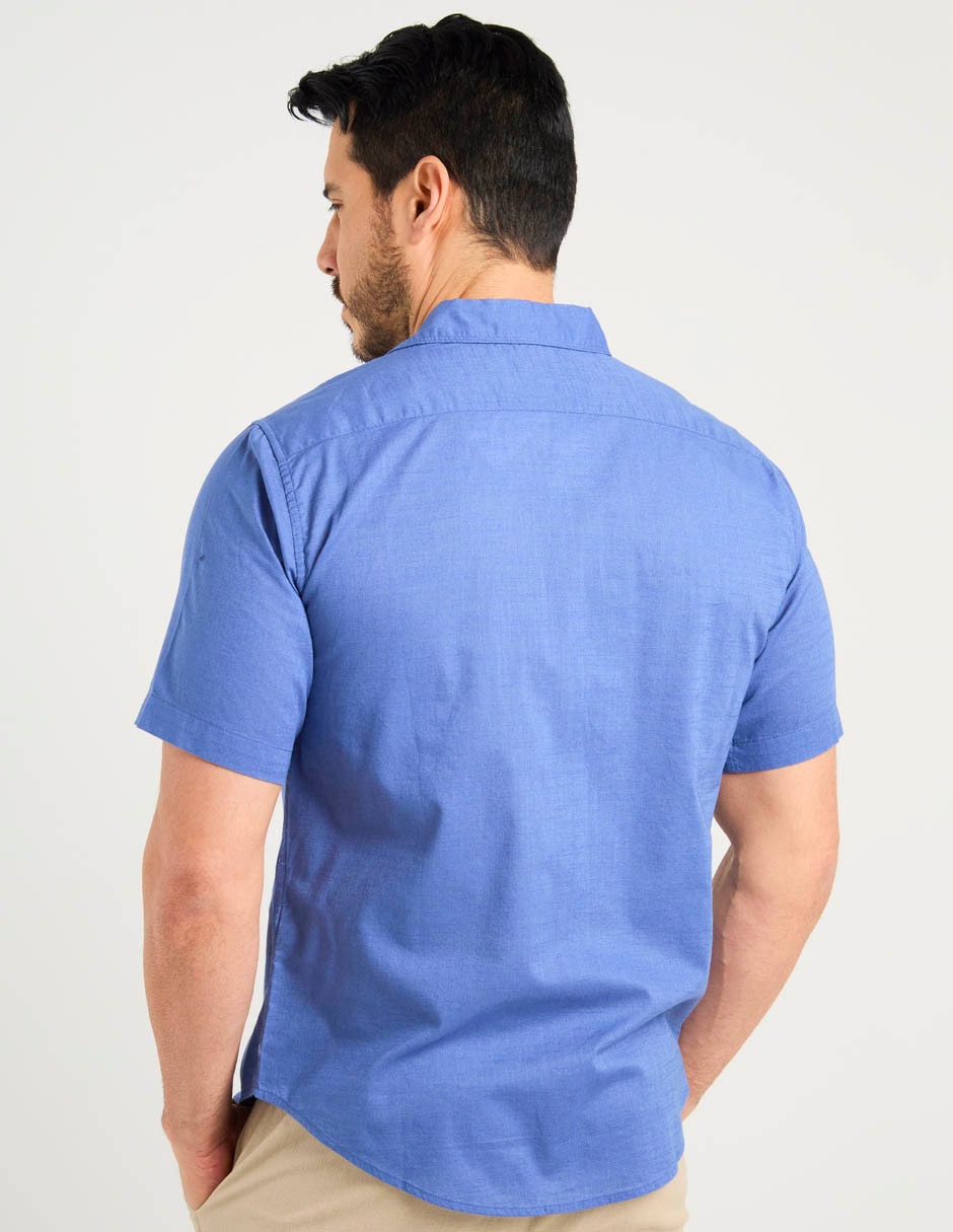 Camisa casual Dockers de algodón manga al codo para hombre