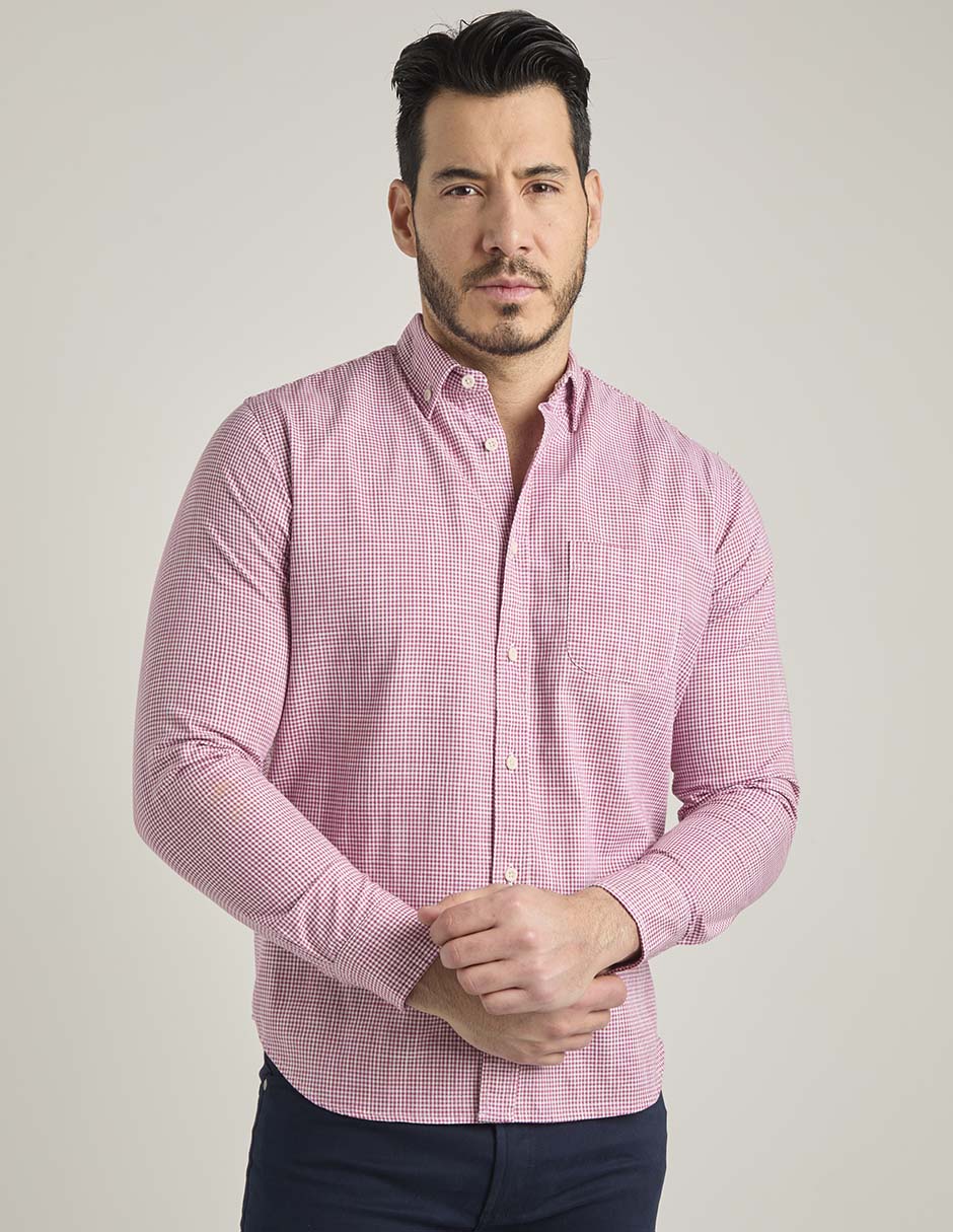 Camisa casual de algodón manga larga para hombre 5