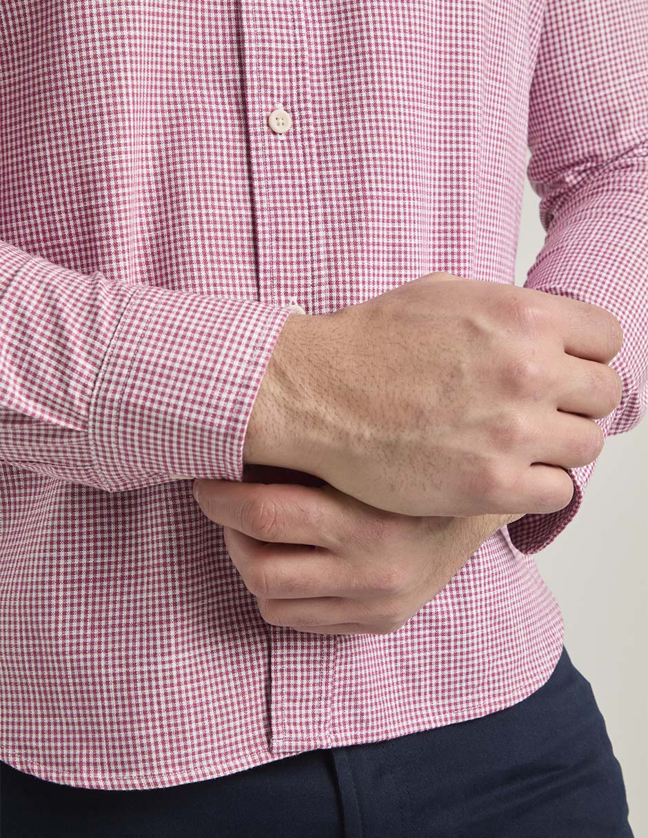 Camisa casual de algodón manga larga para hombre 2