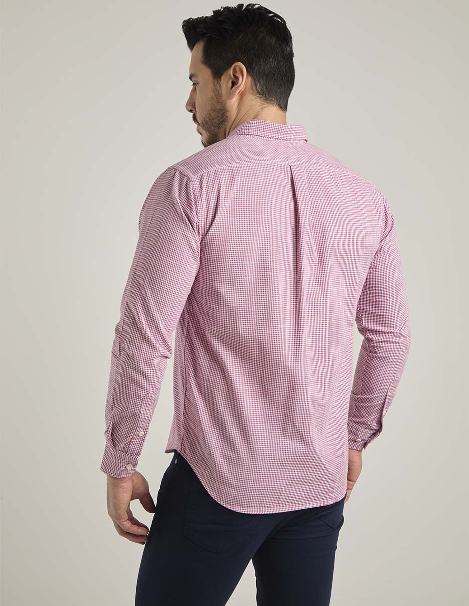 Camisa casual de algodón manga larga para hombre 6
