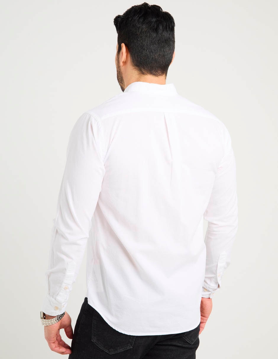 Camisa casual de algodón manga larga para hombre 6