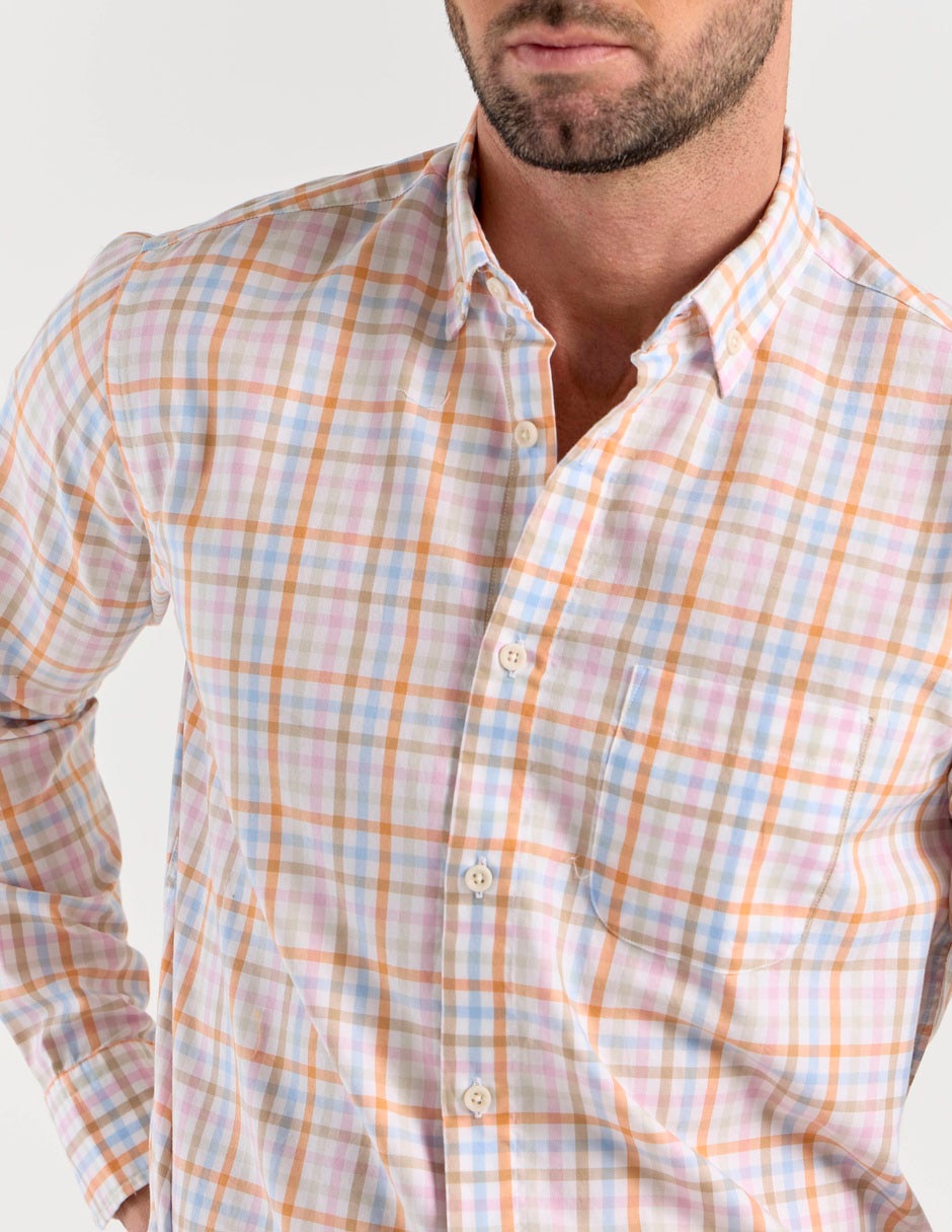 Camisa casual de algodón manga larga para hombre 3