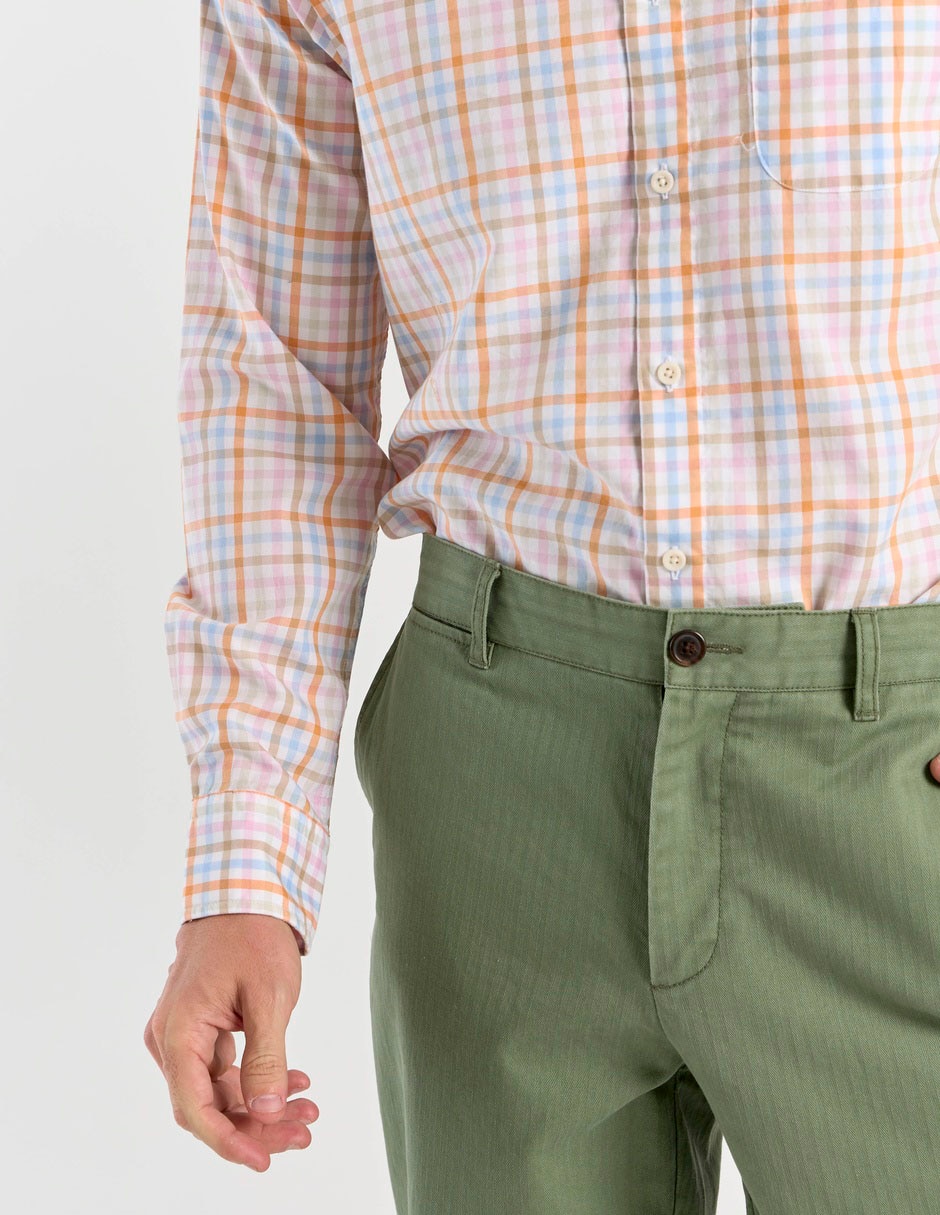 Camisa casual de algodón manga larga para hombre 2