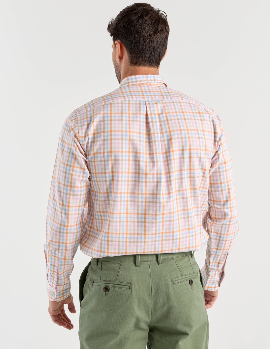 Camisa casual de algodón manga larga para hombre 6