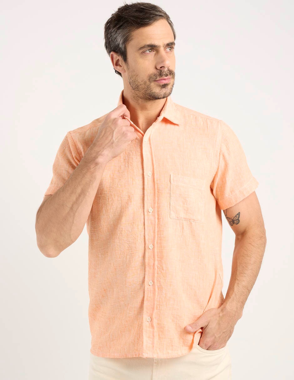 Camisa casual manga corta para hombre 7