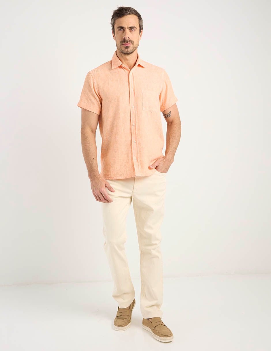 Camisa casual manga corta para hombre 8