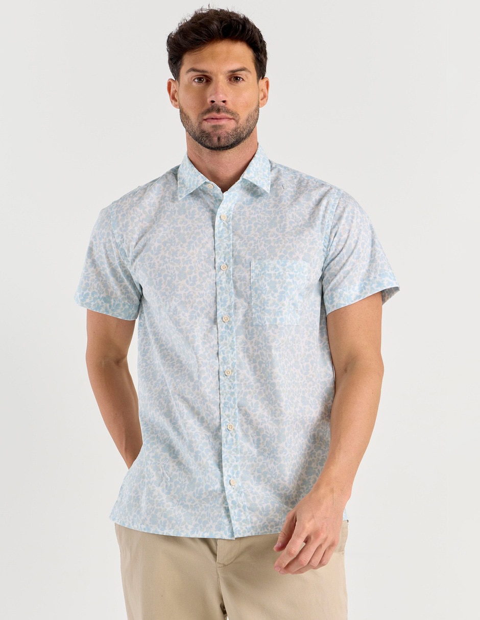 Camisa casual Polosur de algodón manga corta para hombre