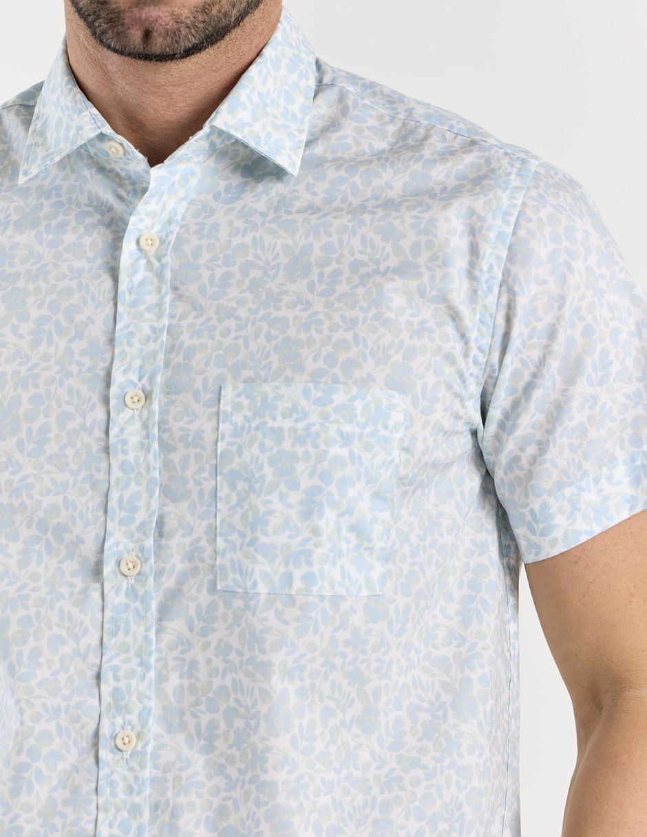 Camisa casual Polosur de algodón manga corta para hombre