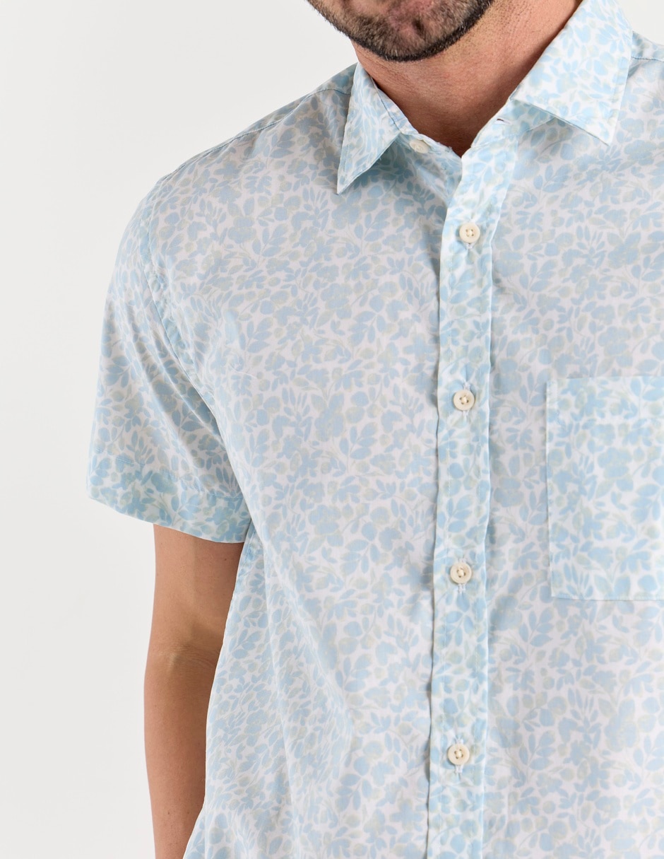 Camisa casual Polosur de algodón manga corta para hombre