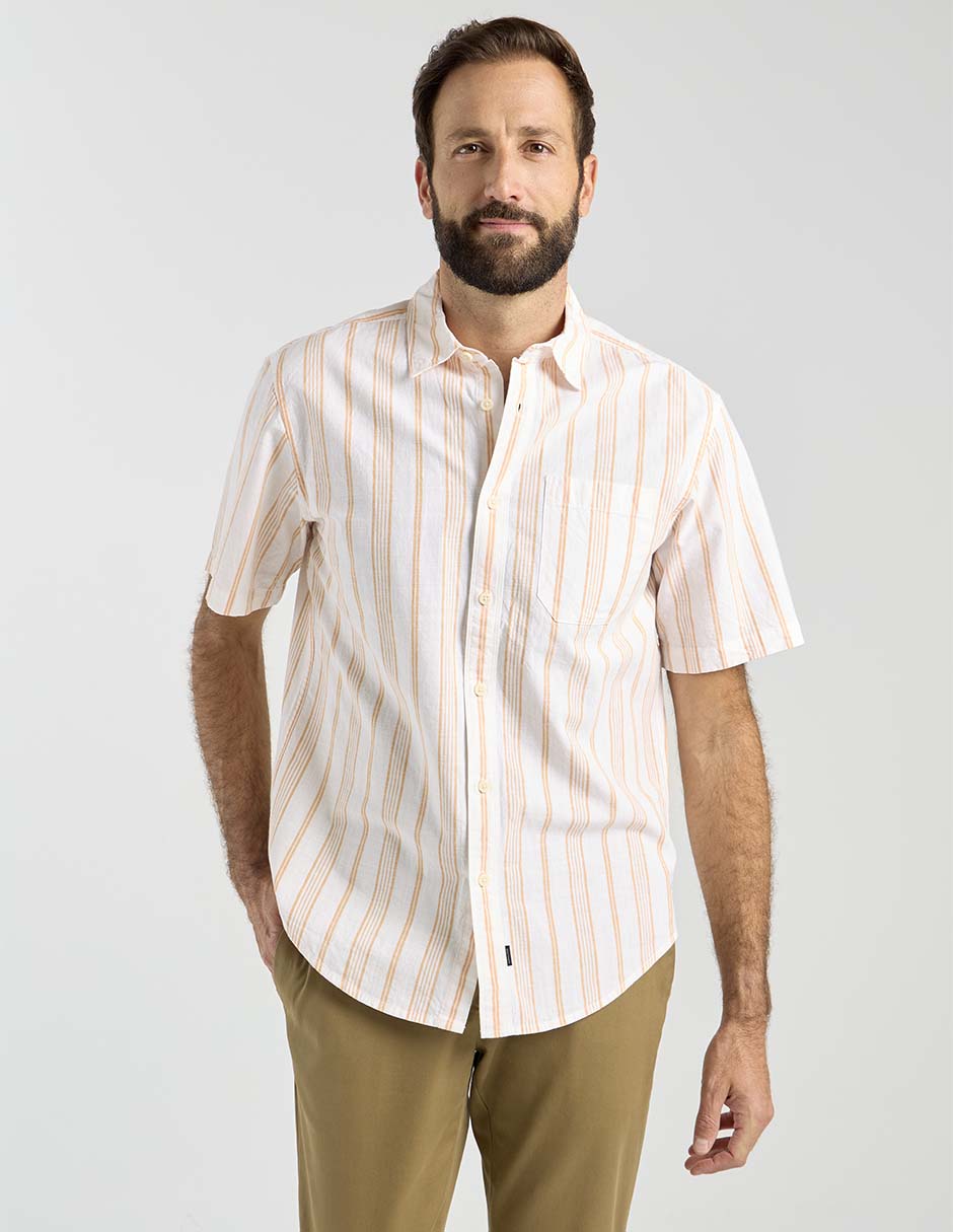 Camisa casual de algodón manga corta para hombre Camisa casual de algodón manga corta para hombre
