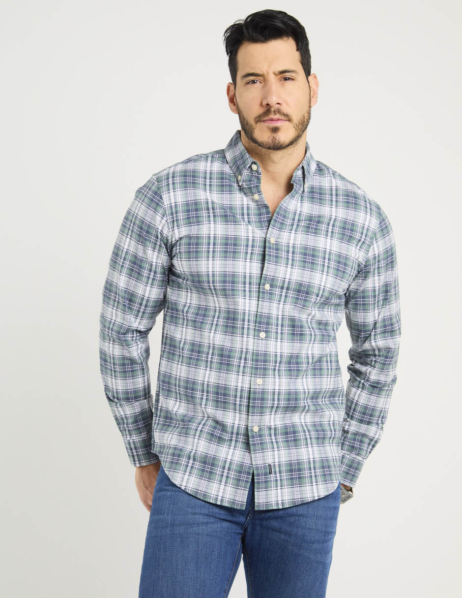 Camisa casual Dockers de algodón manga larga para hombre