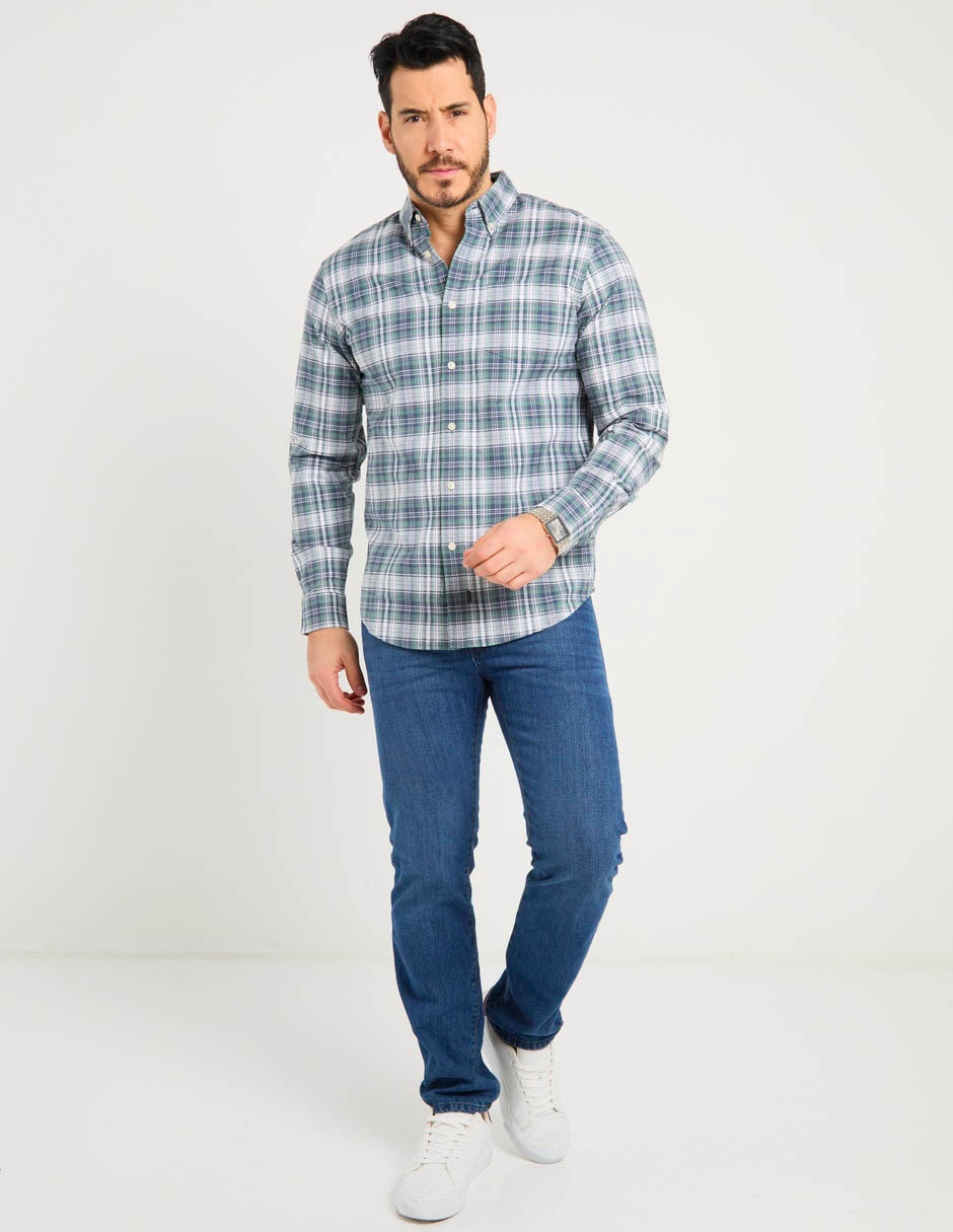 Camisa casual Dockers de algodón manga larga para hombre