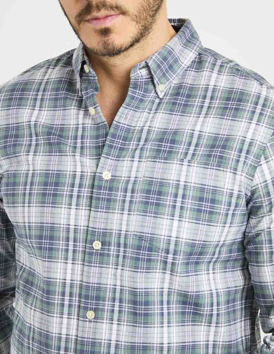Camisa casual Dockers de algodón manga larga para hombre