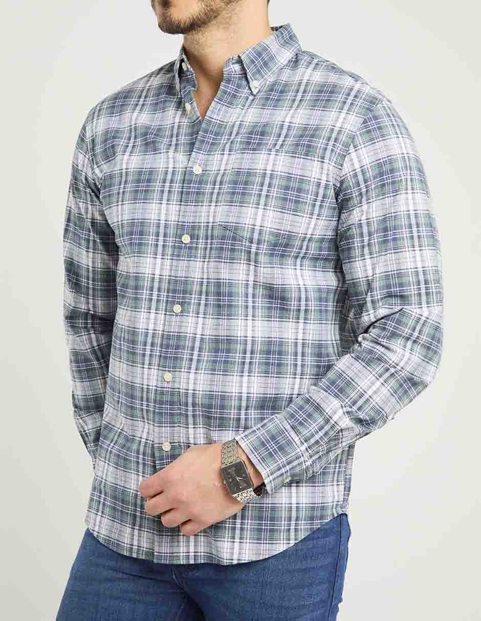 Camisa casual Dockers de algodón manga larga para hombre