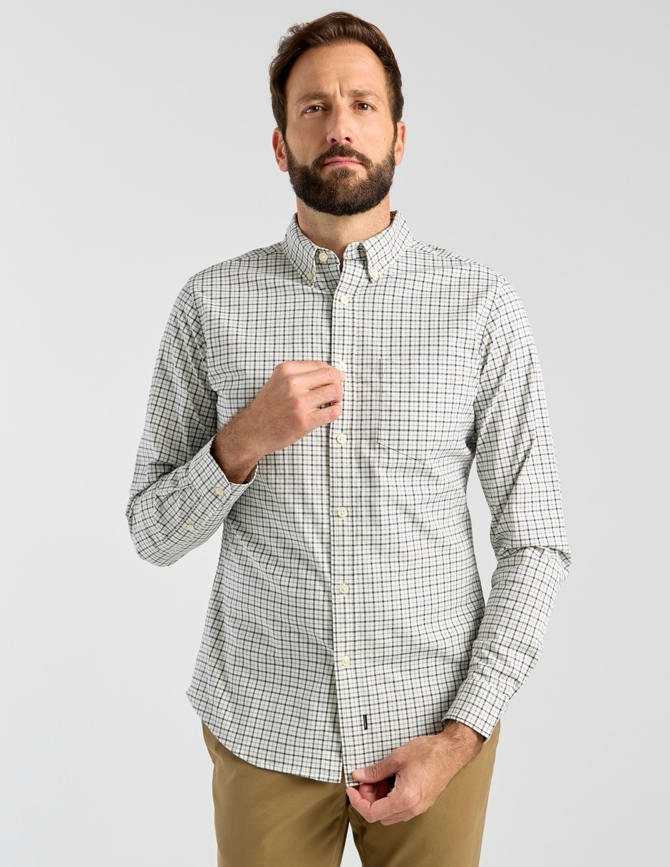 Camisa casual Dockers de algodón manga larga para hombre