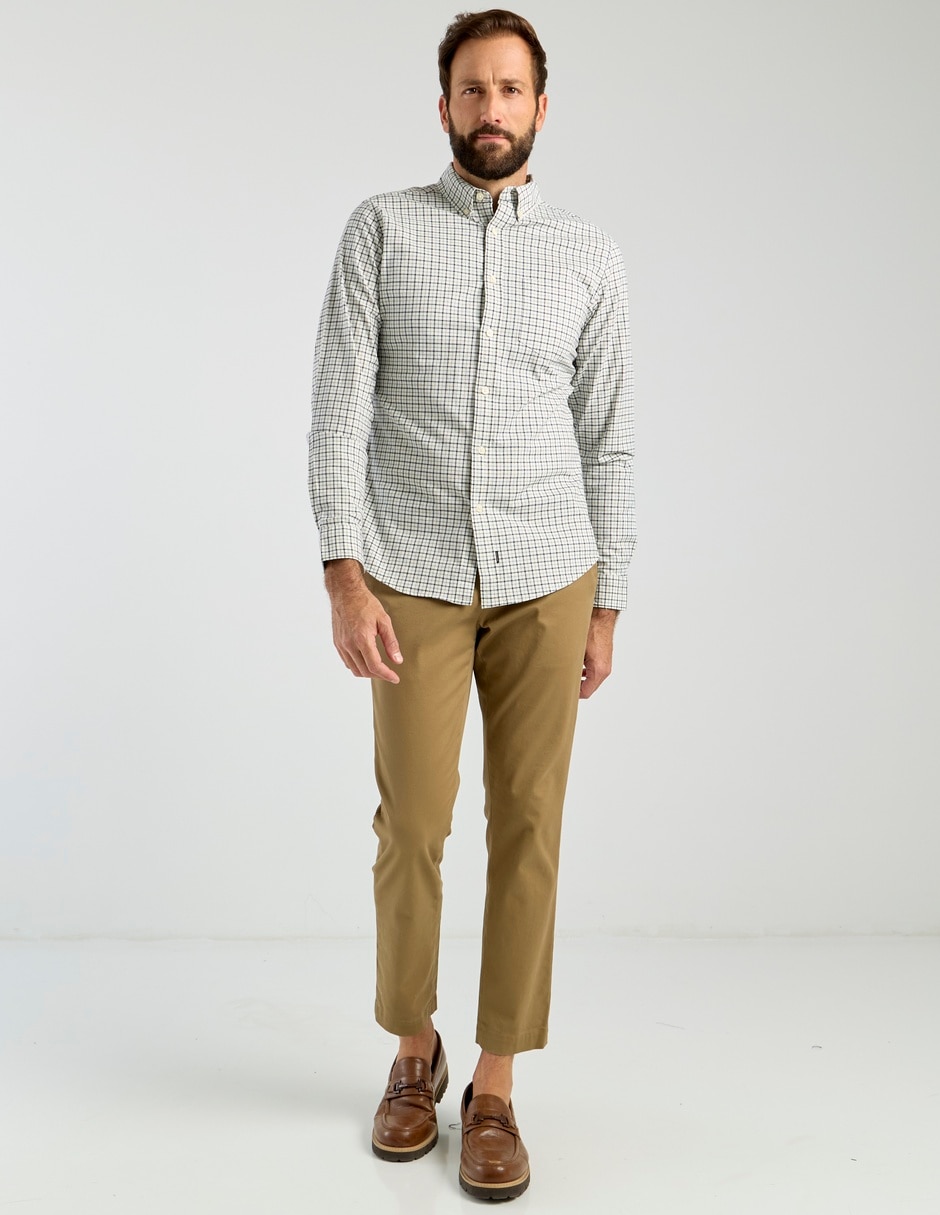 Camisa casual Dockers de algodón manga larga para hombre